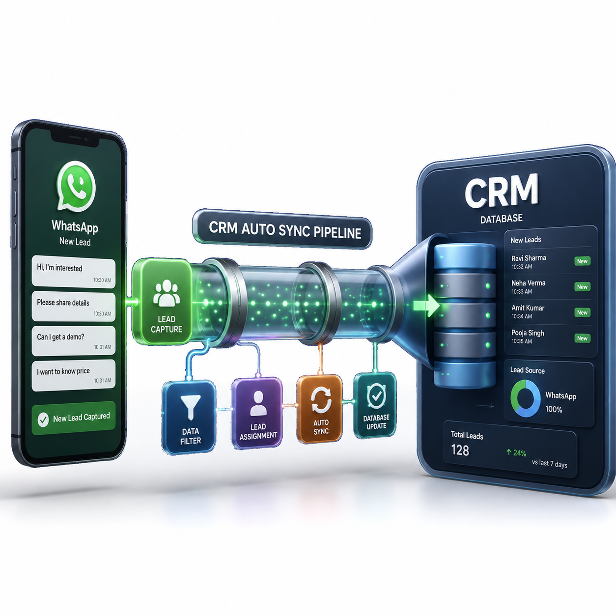 CRM Auto Sync Pipeline